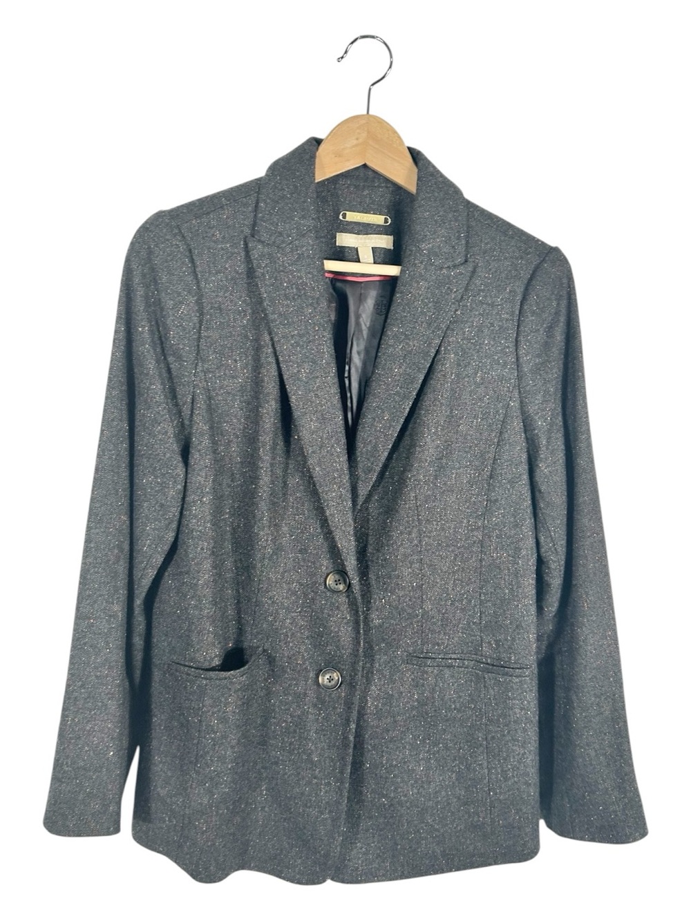 Talbots‎ Wool Blend Speckled Italian Woven Blazer Size 8